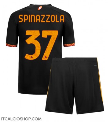 AS Roma Leonardo Spinazzola #37 Terza Maglia Bambino 2023-24 Manica Corta (+ Pantaloni corti)